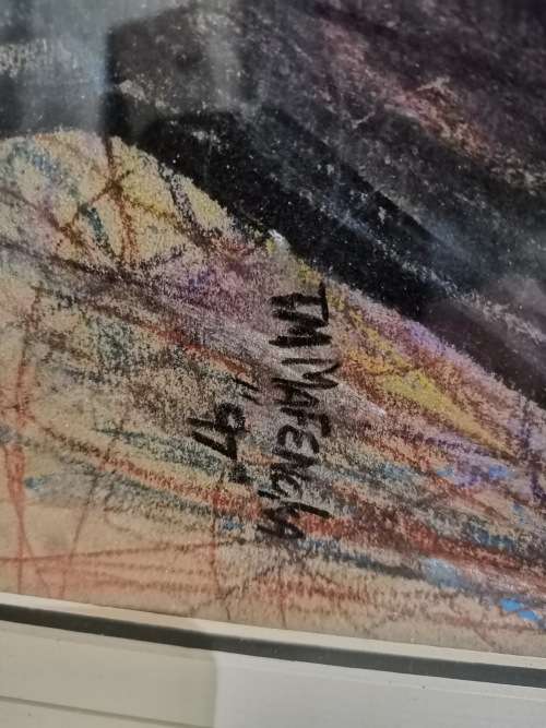 MASSIVE PASTEL SIGNED BY TM MAFENCKA 1997 SIZE 70CM C 147CM SUPER LARGE