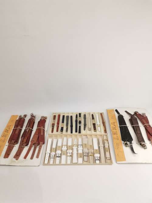 Job lot of genuine leather watch STRAPES bid for all!!!