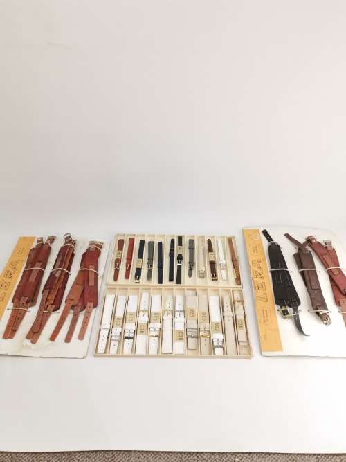 Job lot of genuine leather watch STRAPES bid for all!!!