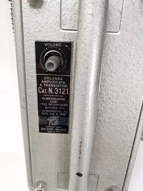 SUPER RARE VINTAGE GELOSO 3121 PORTABLE PUBLIC ADDRESS SYSTEM FROM THE 1966 - 1970 NOT TESTED