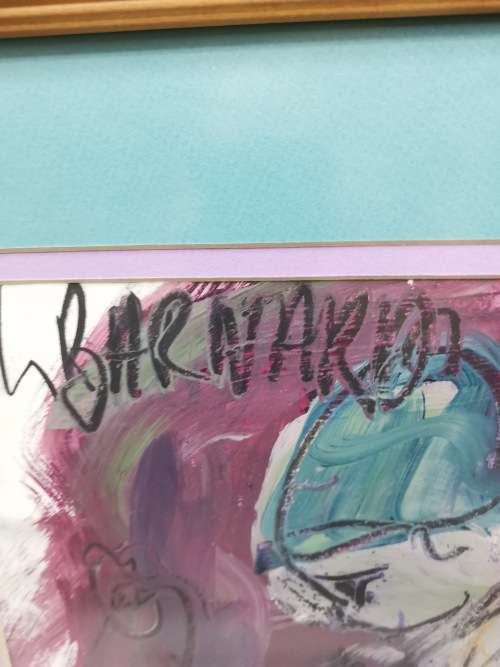 STUNNING ARCYLIC PAINTING SIGNED BERNARD SIZE 60CM X 47 CM!!!