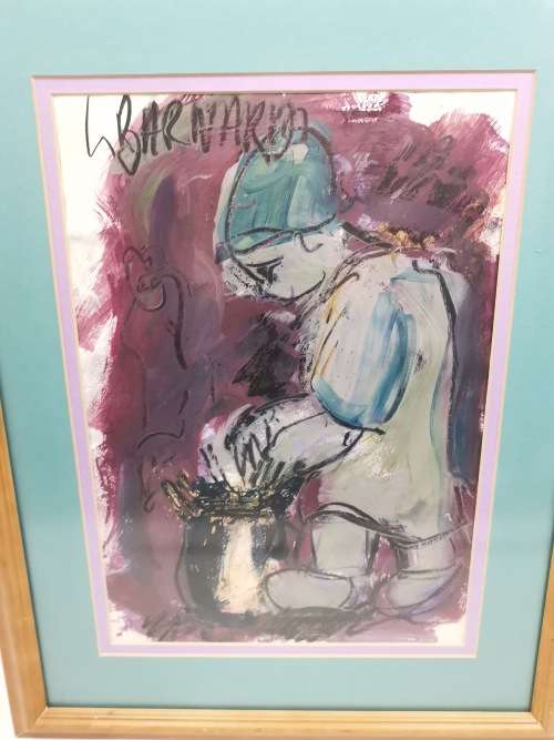 STUNNING ARCYLIC PAINTING SIGNED BERNARD SIZE 60CM X 47 CM!!!