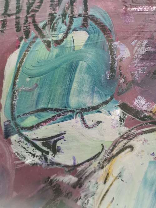 STUNNING ARCYLIC PAINTING SIGNED BERNARD SIZE 60CM X 47 CM!!!