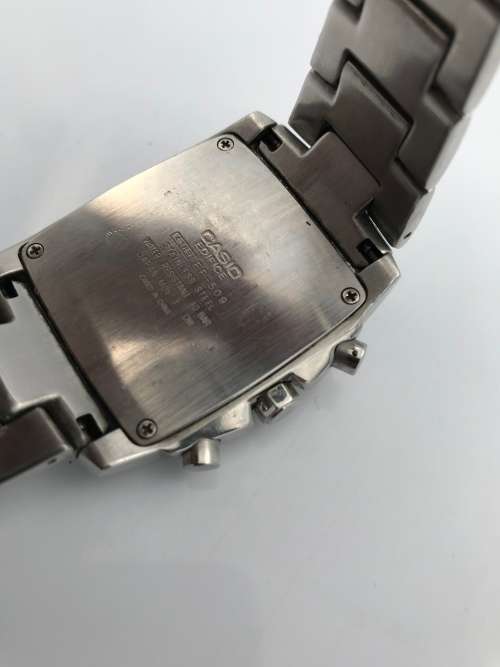 CASIO EDIFICE WR100M WATCH NOT TESTED NEEDS BATTERIES!!!