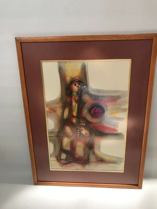 ORIGINAL Hargreaves Ntukwana SA artist size 72CM X 54CM