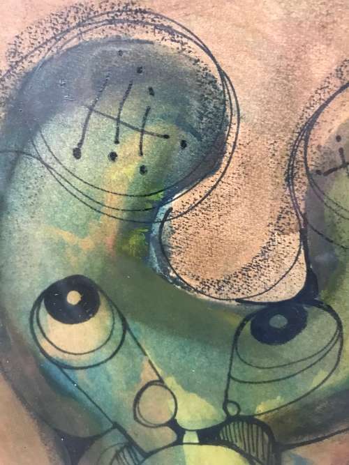 ORIGINAL LARGE Hargreaves Ntukwana SIGNED  PIECE SIZE 78CM X 63CM !!!!