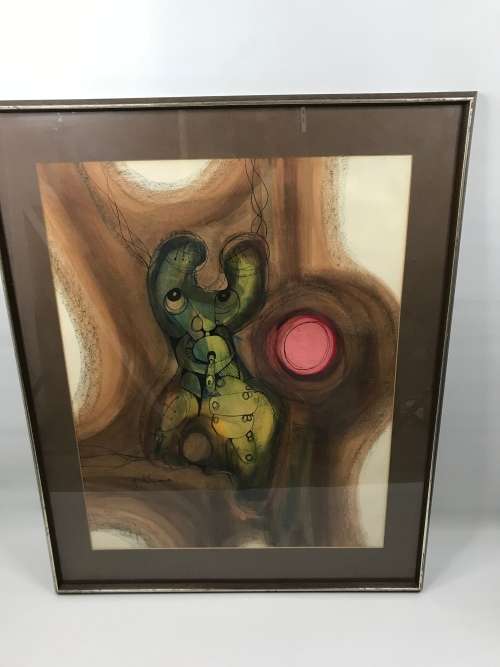 ORIGINAL LARGE Hargreaves Ntukwana SIGNED  PIECE SIZE 78CM X 63CM !!!!