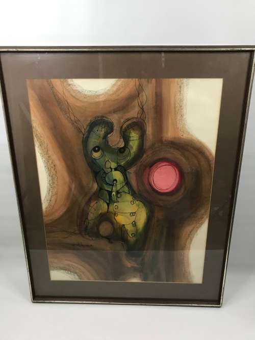 ORIGINAL LARGE Hargreaves Ntukwana SIGNED  PIECE SIZE 78CM X 63CM !!!!