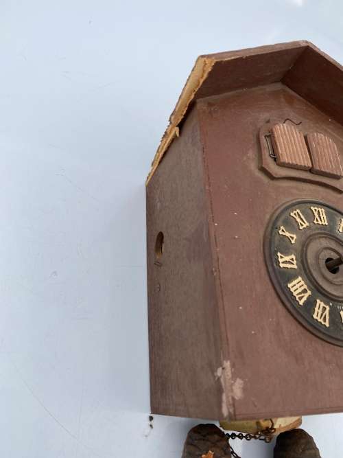 VINTAGE MADE IN WEST GERMANY CUCKOO CLOCK GOR SPARES !!!