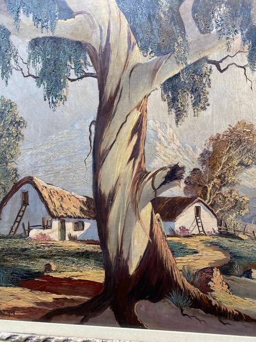 ORIGINAL OIL ON BOARD PAINTING SIGNED L.ALBERTYN SIZE 64C X 89CM HAS DAMAGES !!!!