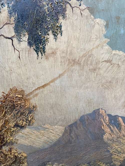 ORIGINAL OIL ON BOARD PAINTING SIGNED L.ALBERTYN SIZE 64C X 89CM HAS DAMAGES !!!!