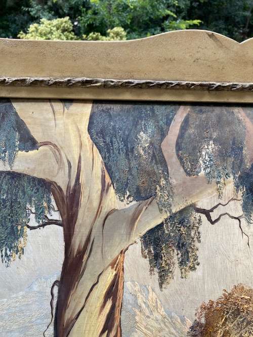 ORIGINAL OIL ON BOARD PAINTING SIGNED L.ALBERTYN SIZE 64C X 89CM HAS DAMAGES !!!!