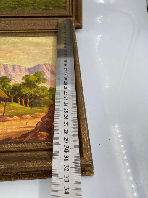 2 BEAUTIFUL OIL ON BOARD PAINTINGS SIGNED BY ARTIST BID FOR BOTH !!!!