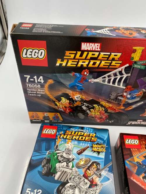 COLLECTION OF LEGO SUPER HEROS BOXES HAS BEEN OPEN AND SOME BUILT!!!!