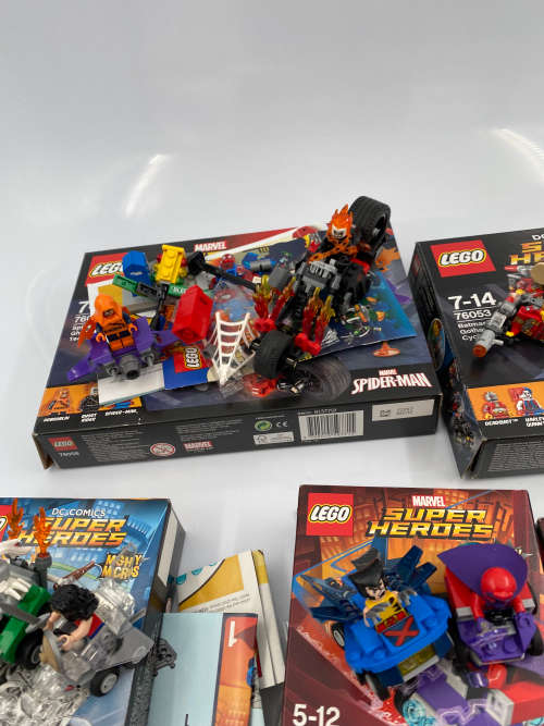 COLLECTION OF LEGO SUPER HEROS BOXES HAS BEEN OPEN AND SOME BUILT!!!!