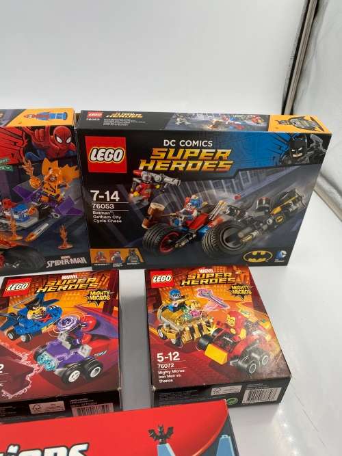 COLLECTION OF LEGO SUPER HEROS BOXES HAS BEEN OPEN AND SOME BUILT!!!!