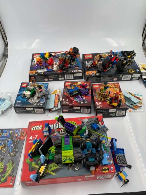 COLLECTION OF LEGO SUPER HEROS BOXES HAS BEEN OPEN AND SOME BUILT!!!!