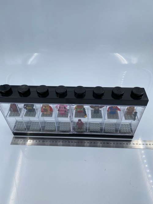 LARGE LEGO DISPLAY CASE WITH COLLECTION OF FIGURES BID FOR ALL !!!!