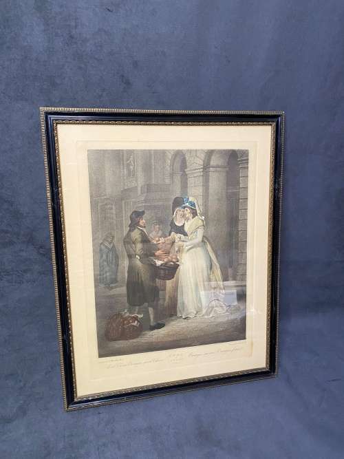 Original 1795 CRIES OF LONDON PLATE NO 3 by Francis Wheatley Hand Colored Engraving !!!!!