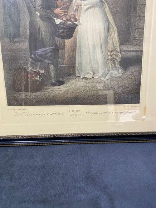 Original 1795 CRIES OF LONDON PLATE NO 3 by Francis Wheatley Hand Colored Engraving !!!!!