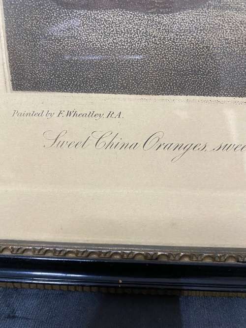 Original 1795 CRIES OF LONDON PLATE NO 3 by Francis Wheatley Hand Colored Engraving !!!!!