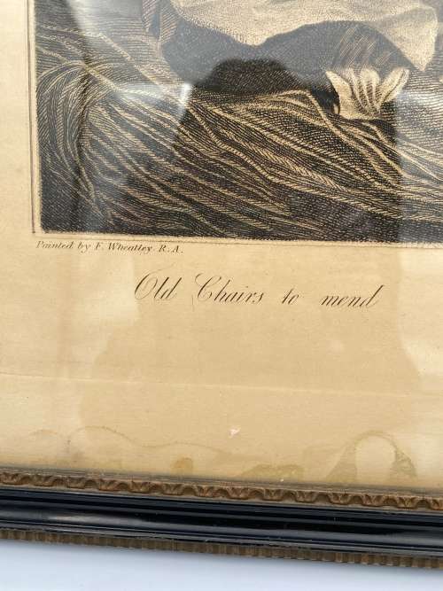 ANTIQUE 1795 CRIES OF LONDON NO 10 by Francis Wheatley Hand Colored Engraving !!!!