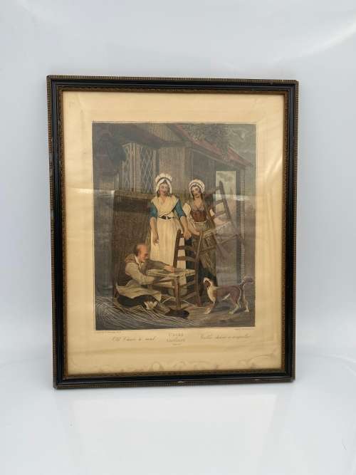 ANTIQUE 1795 CRIES OF LONDON NO 10 by Francis Wheatley Hand Colored Engraving !!!!