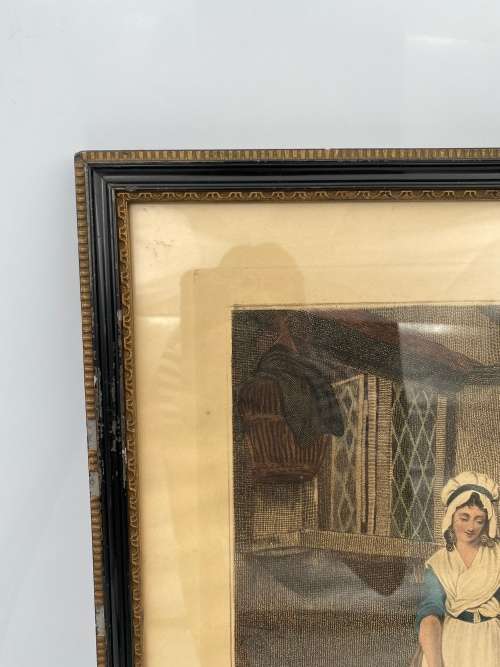 ANTIQUE 1795 CRIES OF LONDON NO 10 by Francis Wheatley Hand Colored Engraving !!!!