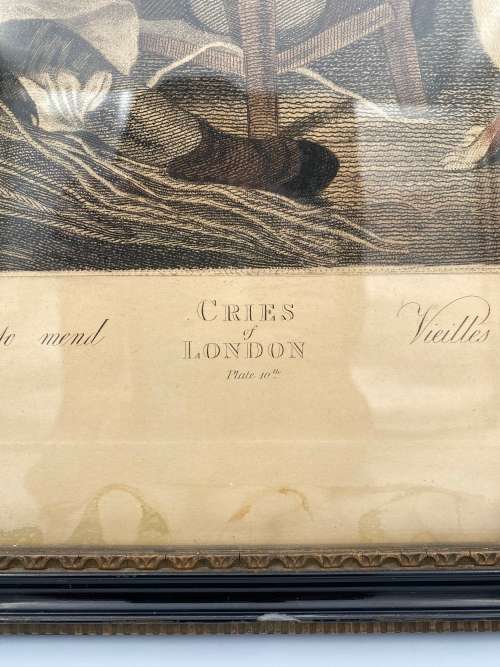 ANTIQUE 1795 CRIES OF LONDON NO 10 by Francis Wheatley Hand Colored Engraving !!!!