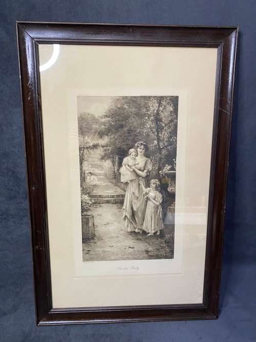 ANTIQUE PRINTED IN ENGLAND ONE FOR BABY LONDON SIZE 45VM X 68CM !!!!