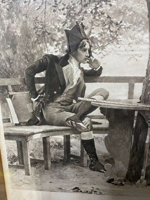 ANTIQUE PRINT MARCUS STONE IN LOVE SIZE 54X 70 CM