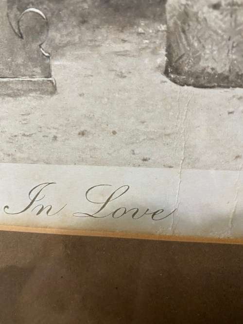 ANTIQUE PRINT MARCUS STONE IN LOVE SIZE 54X 70 CM
