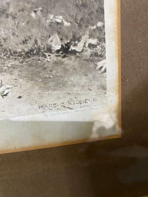 ANTIQUE PRINT MARCUS STONE IN LOVE SIZE 54X 70 CM