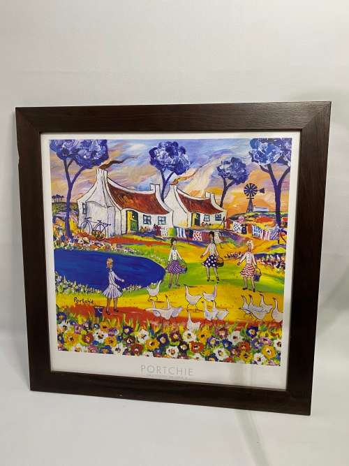 LARGE PORTCHIE PRINT SIZE 68x68 CM !!!!