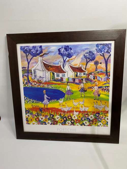 LARGE PORTCHIE PRINT SIZE 68x68 CM !!!!