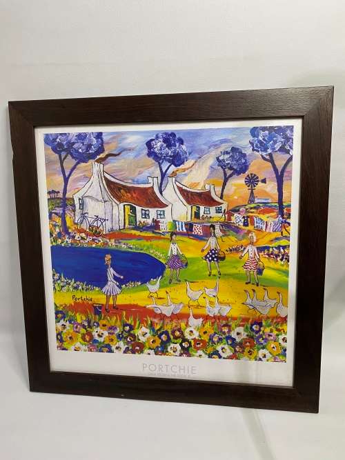 LARGE PORTCHIE PRINT SIZE 68x68 CM !!!!