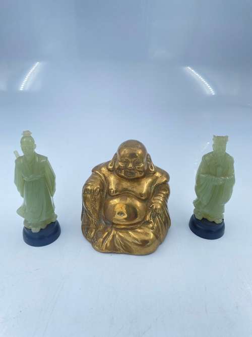 BRASS BUDAH WITH 2 FIGURES BID FOR ALL !!!!