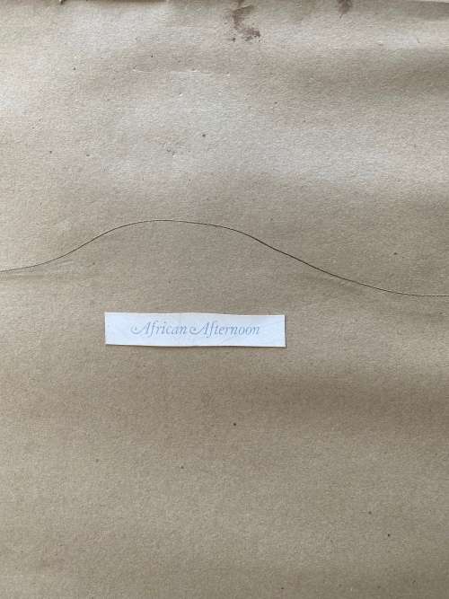 WALTER BATTIS BEAUTIFUL PRINT AFRICAN AFTERNOON SIZE 52CM X 65CM !!!!