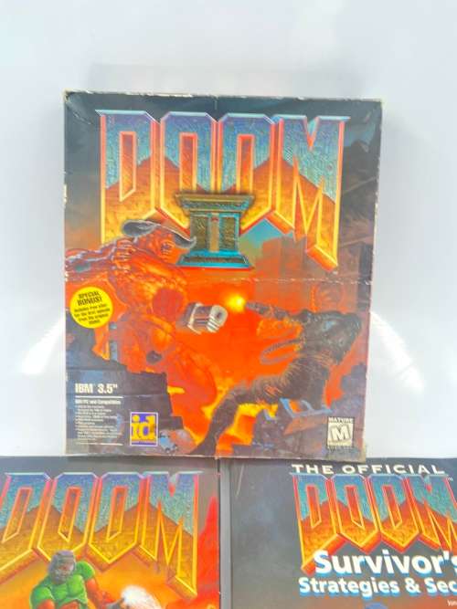 RARE DOOM II 1994 BIG BOX PC COMPLETE WITH FLOPPY DRIVES ASWELL !!!!