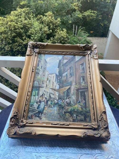 Beautiful VINTAGE OIL ON BOARD PAINTING SIZE 50CM X 40CM !!!