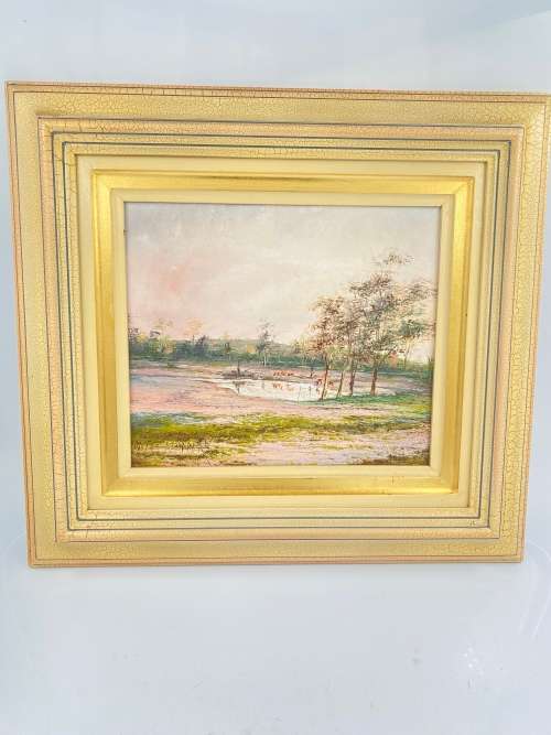 BEAUTIFUL ORIGINAL OIL ON BOARD SIGNED BY ARTIST SIZE 57CM X 53CM !!!!