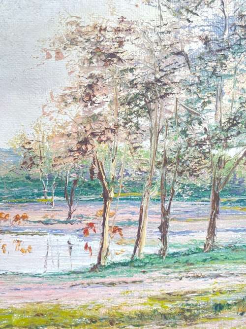 BEAUTIFUL ORIGINAL OIL ON BOARD SIGNED BY ARTIST SIZE 57CM X 53CM !!!!