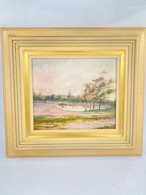BEAUTIFUL ORIGINAL OIL ON BOARD SIGNED BY ARTIST SIZE 57CM X 53CM !!!!