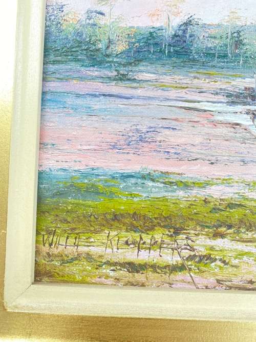 BEAUTIFUL ORIGINAL OIL ON BOARD SIGNED BY ARTIST SIZE 57CM X 53CM !!!!