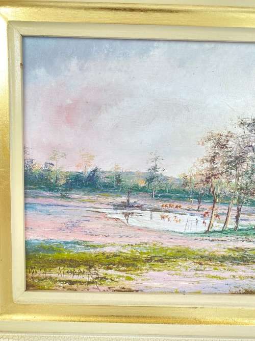 BEAUTIFUL ORIGINAL OIL ON BOARD SIGNED BY ARTIST SIZE 57CM X 53CM !!!!