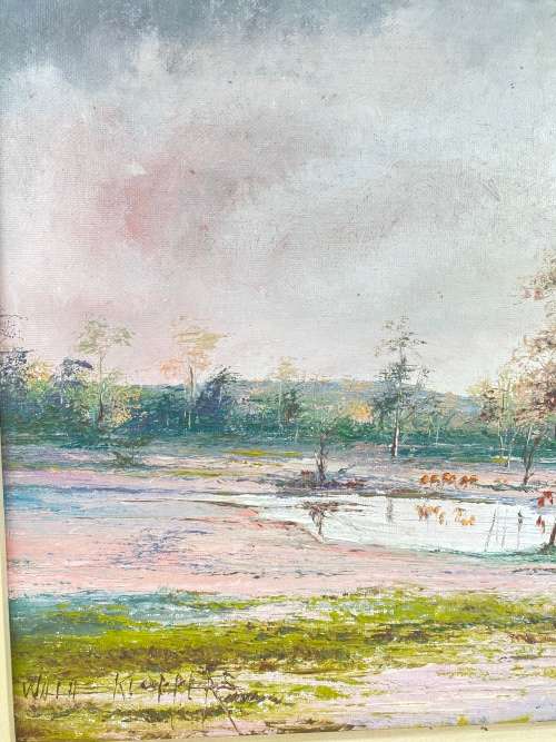 BEAUTIFUL ORIGINAL OIL ON BOARD SIGNED BY ARTIST SIZE 57CM X 53CM !!!!