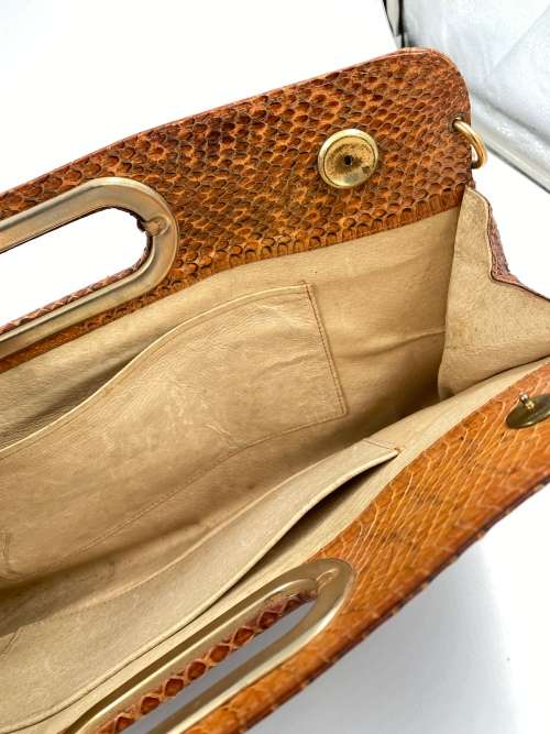 GENUINE VINTAGE SNAKE SKIN HAND BAG !!!!