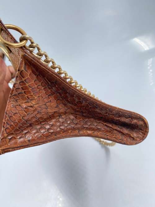 GENUINE VINTAGE SNAKE SKIN HAND BAG !!!!