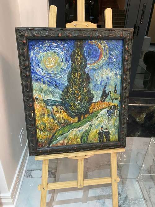 BEAUTIFUL OIL ON BOARD PAINTING SIZE 69CM X 59CM LARGE !!!