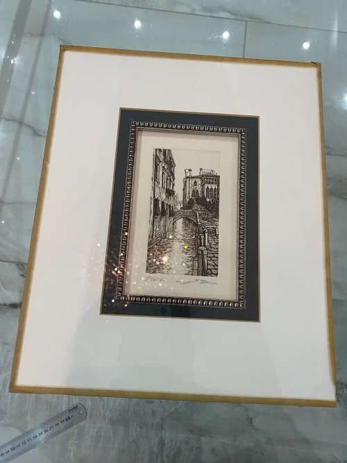 UGO BARACCO SIGNED ARTWORK IN PENCIL SIZE 25cm x30cm !!!